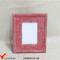 Chic Red Table Standing Distressed Photo Frames